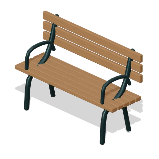 Curved iron and oak bench (Almanac Gardens)