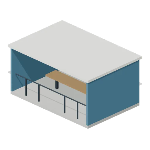 Open front hospitality suite (American Football Stadium Kit)