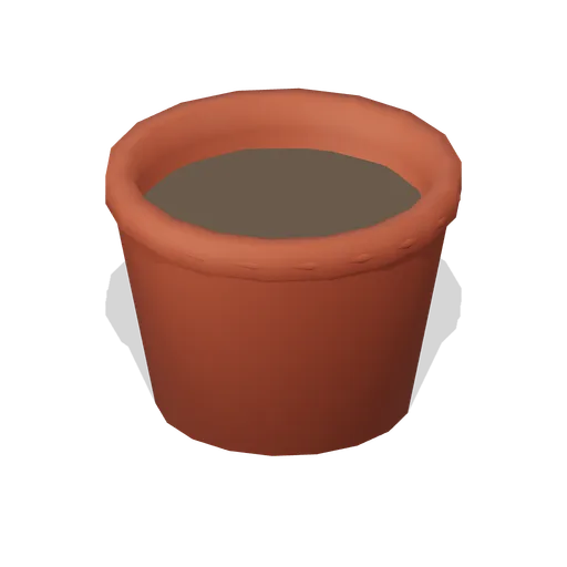 Rolled-rim terracotta planter (Almanac Gardens)