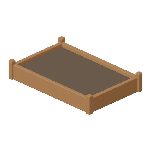 Timber raised growing bed (Almanac Gardens)