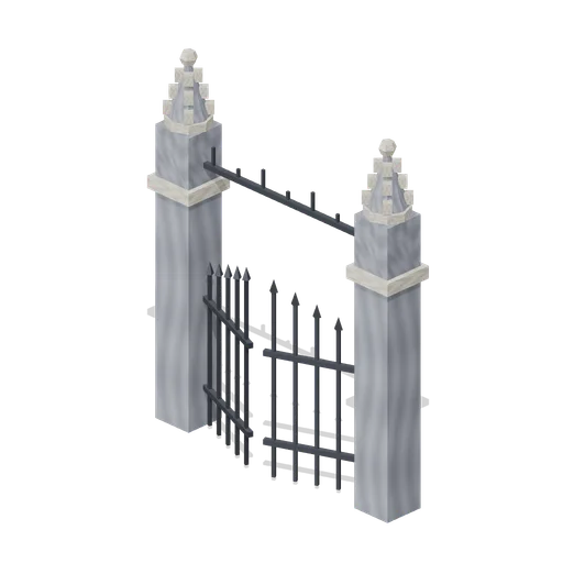 Iron Fence Gate (Vampire Crypt and Gothic Cathedral)