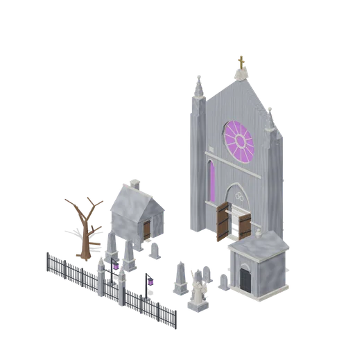 West Door Graveyard (Vampire Crypt and Gothic Cathedral)