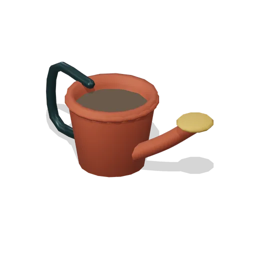 Copper watering can (Almanac Gardens)