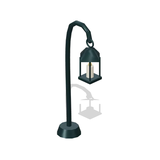 Crooked lantern post (Almanac Gardens)