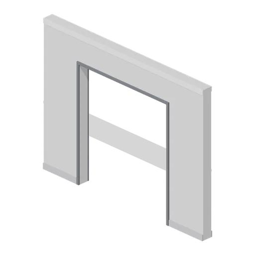 Greybox wall with double door opening (Modular Greybox Architecture Kit)