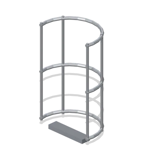 Greybox ladder safety cage segment (Modular Greybox Architecture Kit)