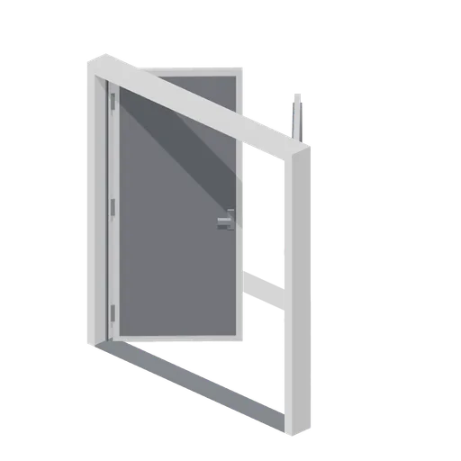 Greybox hinged double door (Modular Greybox Architecture Kit)