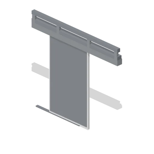 Greybox sliding door panel and track (Modular Greybox Architecture Kit)