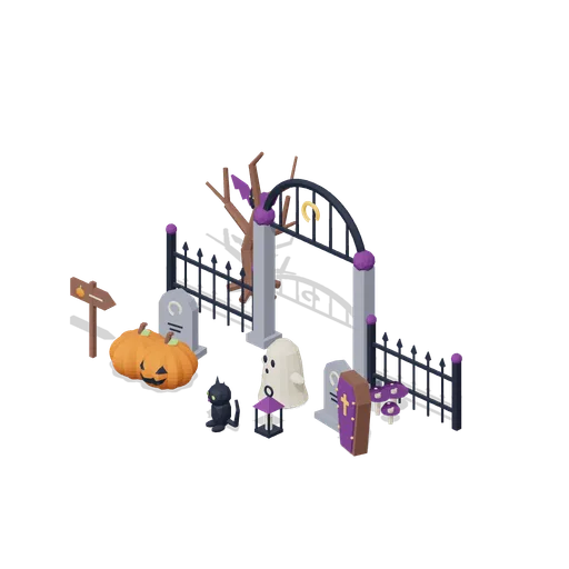 Moon gate graveyard (Moonlit Mischief: Halloween)