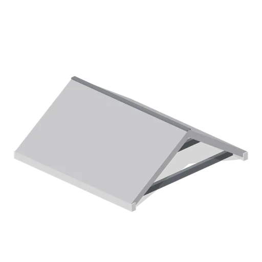 Greybox pitched roof bay 4 m (Modular Greybox Architecture Kit)