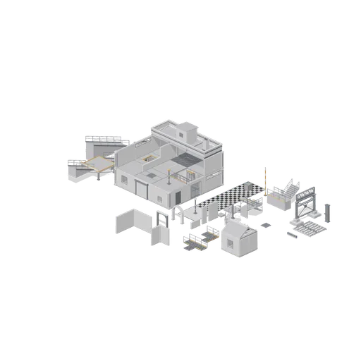 Two-storey greybox blockout (Modular Greybox Architecture Kit)