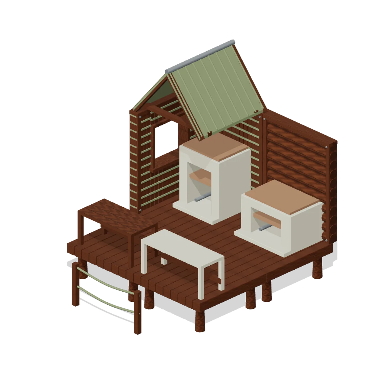 Prehistoric Survivor Settlement assembled scene