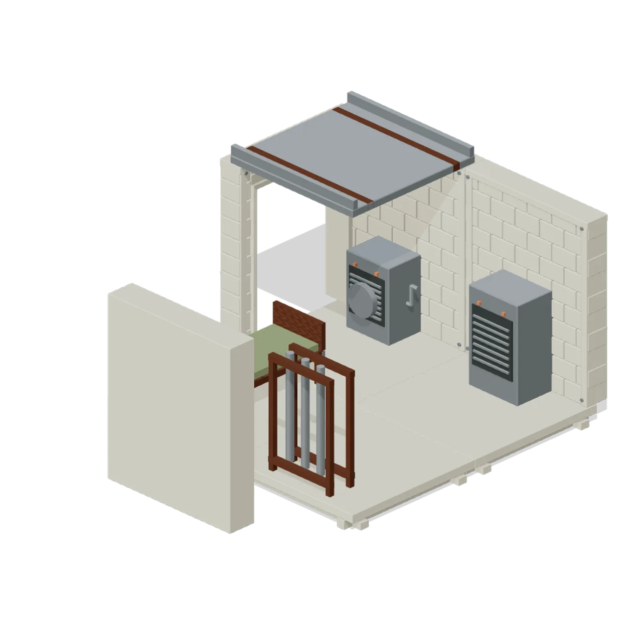 Underground Bunker and Survivor Hideout assembled scene