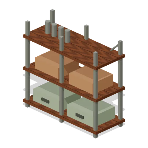 Reclamation Yard: Two-bay salvage rack