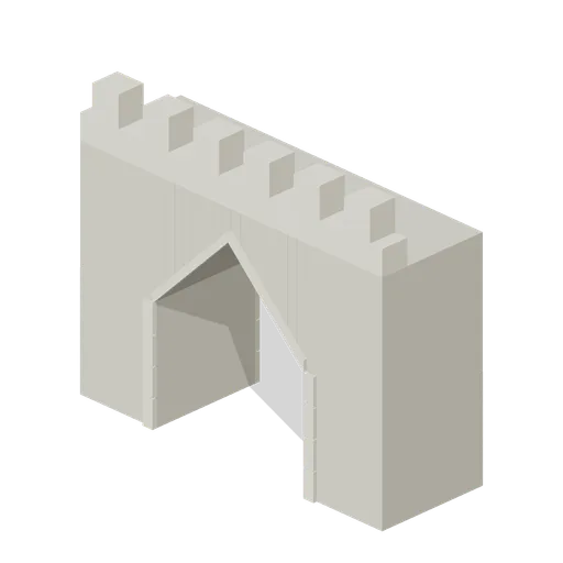 Pointed Gateway Wide (Medieval Castle Construction)