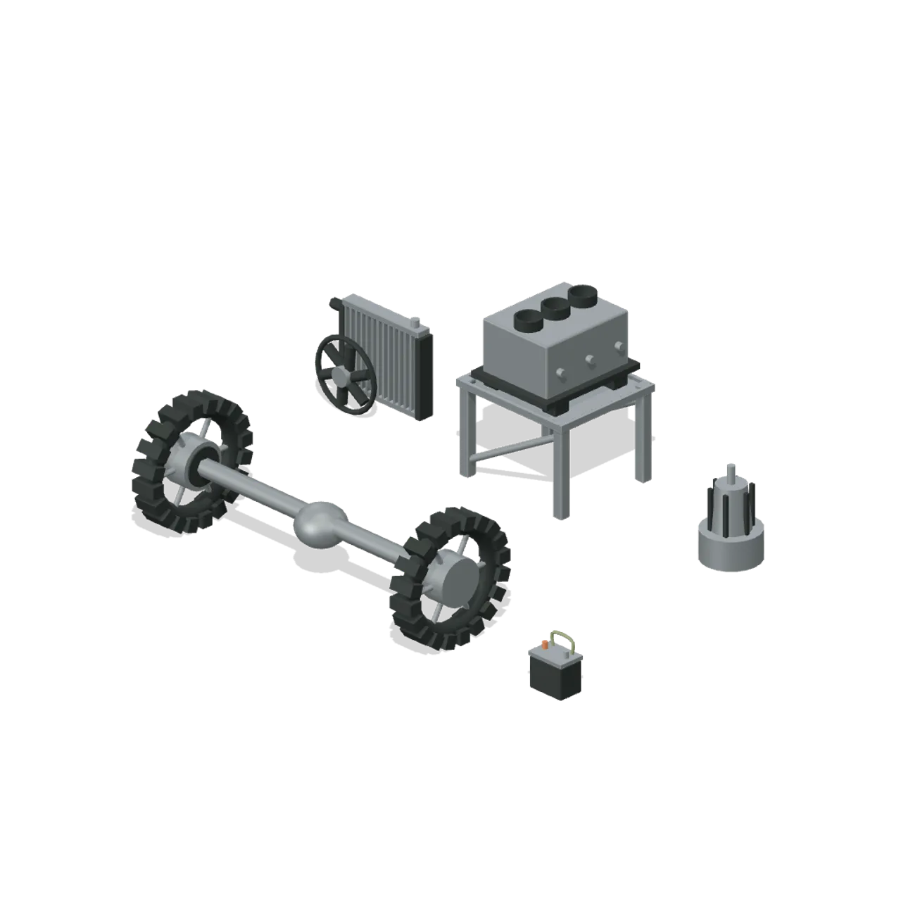 Survivor Vehicle Maintenance assembled scene