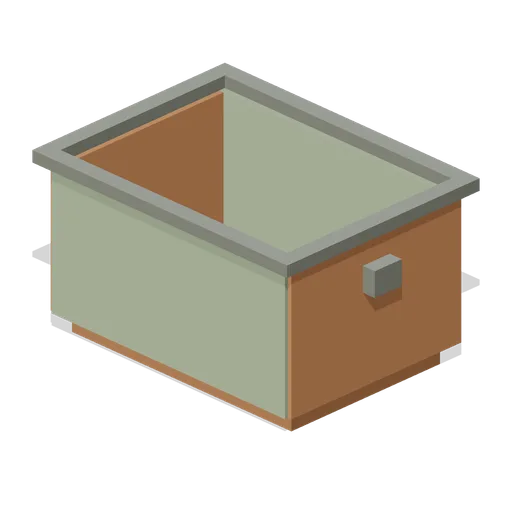 Reclamation Yard: Open scrap collection skip