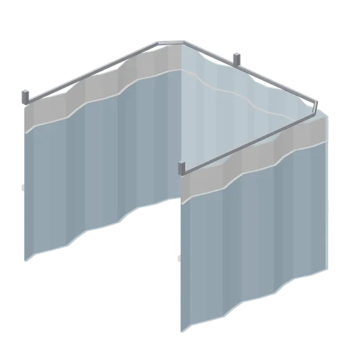 Curtain Rail With Drape (Hospital Wards and Clinic Operations)