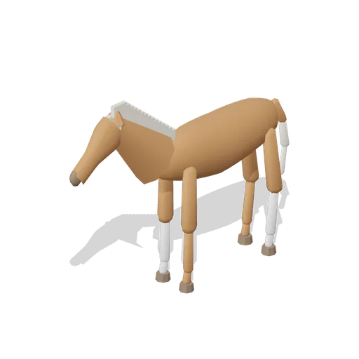 Riding Horse Standing (Chestnut) (Horse Stables and Equestrian Yard)