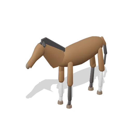 Riding Horse Standing (Bay) (Horse Stables and Equestrian Yard)