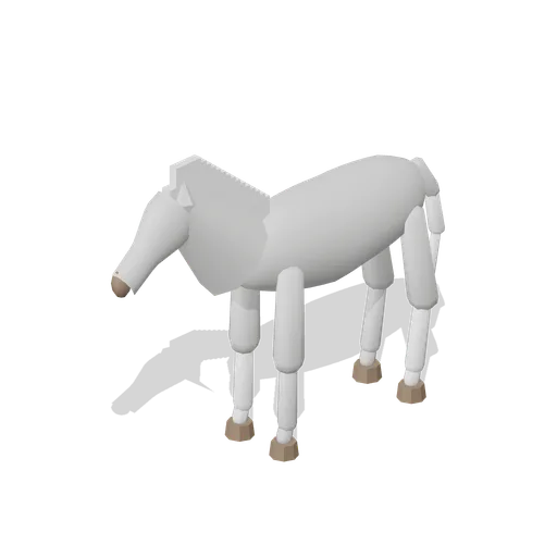 Pony Standing (Grey) (Horse Stables and Equestrian Yard)