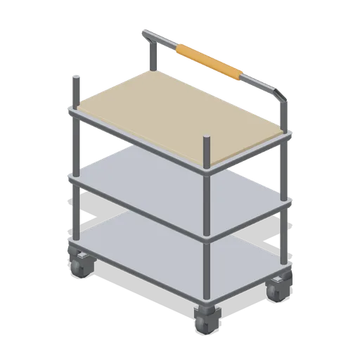 Warehouse shelf trolley (Hardware Store and DIY Warehouse)