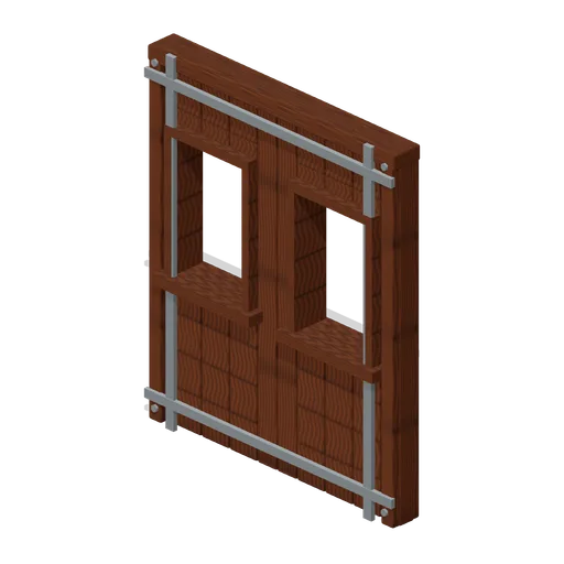 Wall Double Window Reinforced (Modular Survival Base Builder)