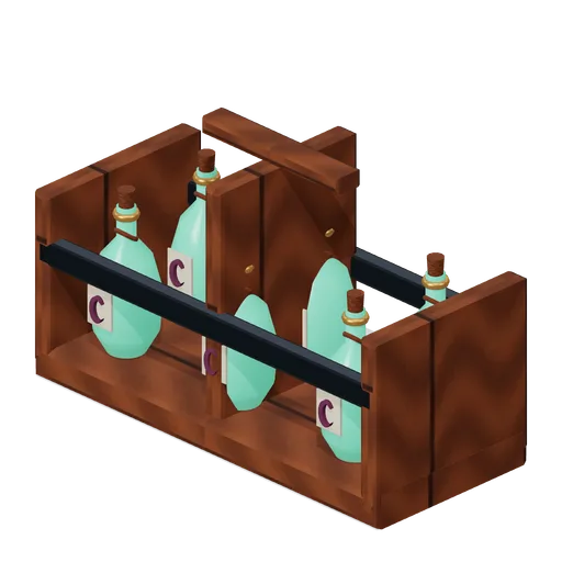 Six-slot potion carry rack (Hollowwick Halloween)