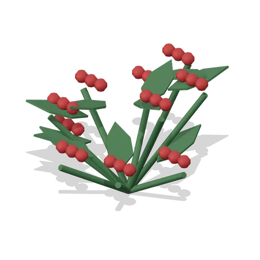 Winter holly with berries (Almanac Gardens)