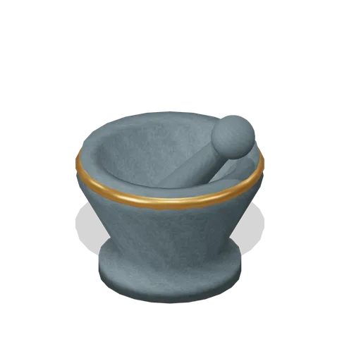 Brass-banded mortar and pestle (Hollowwick Halloween)