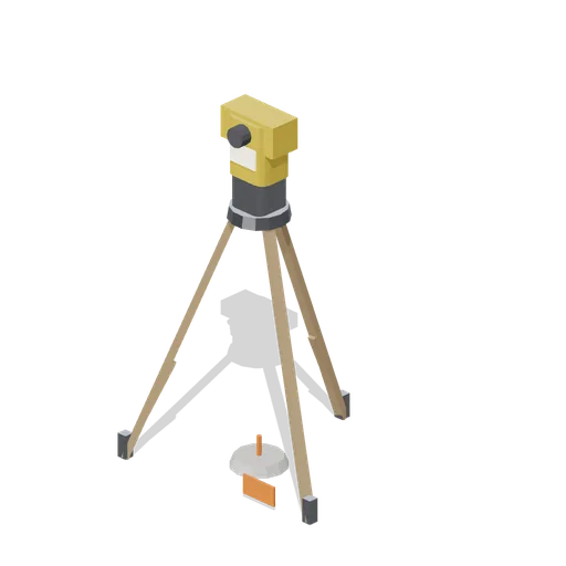 Survey station and tripod (Underground Mine and Shaft Works)