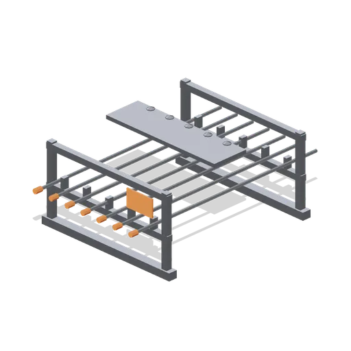 Drill steel rack (Underground Mine and Shaft Works)