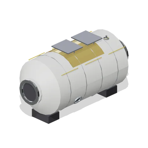 Crew habitation module, gold blanket (Orbital Station and Docking Bays)