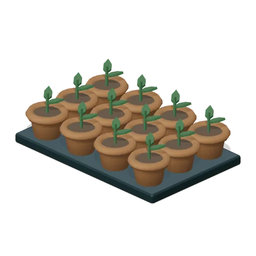 Twelve-cell seedling tray (Almanac Gardens)