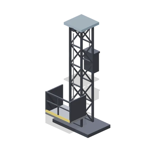 Counterweighted mast platform (Animated Mechanisms Kit)