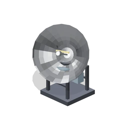 Scanning radar dish on a yoke (Animated Mechanisms Kit)