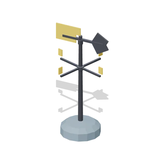 Weather vane on a spire base (Animated Mechanisms Kit)