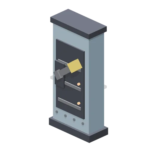 Breaker cabinet with a throw handle (Animated Mechanisms Kit)