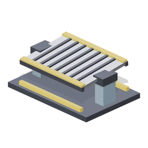 Tilting platform on a trunnion axle (Animated Mechanisms Kit)