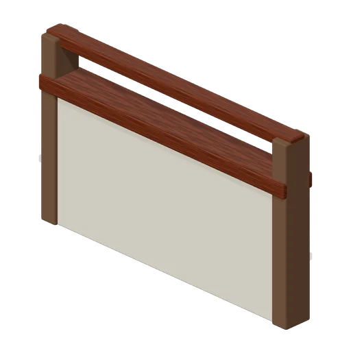 Half Wall With Rail (Adventurers Tavern and Guild Hall)
