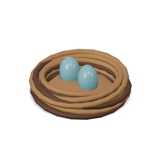Woven nest with eggs (Almanac Gardens)