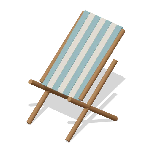 Striped canvas deckchair (Almanac Gardens)