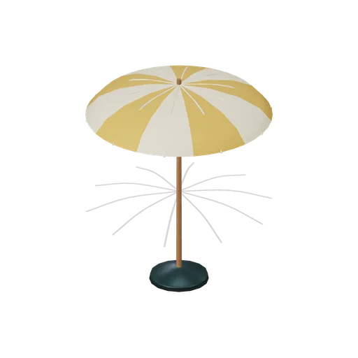 Scalloped garden parasol (Almanac Gardens)