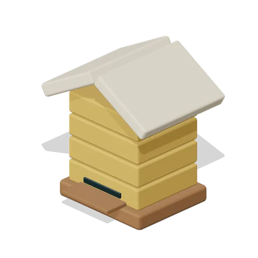Painted garden beehive (Almanac Gardens)