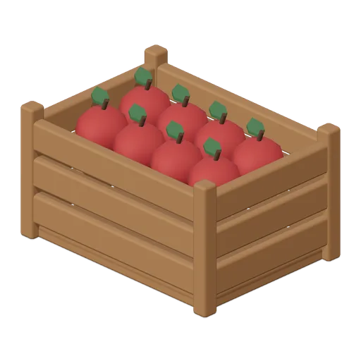 Slatted apple harvest crate (Almanac Gardens)