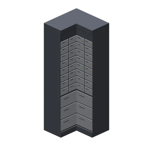 Deposit Box Wall Corner (Bank Vault Heist Kit)
