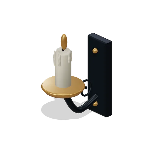 Scrollwork wall sconce (Hollowwick Halloween)