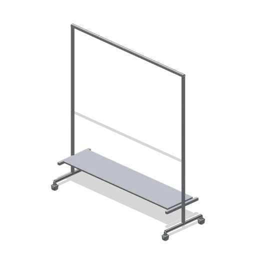 Rolling garment rail (Retail Store Fixtures and Mall)