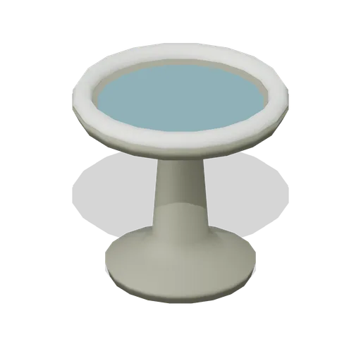 Frozen birdbath (Almanac Gardens)