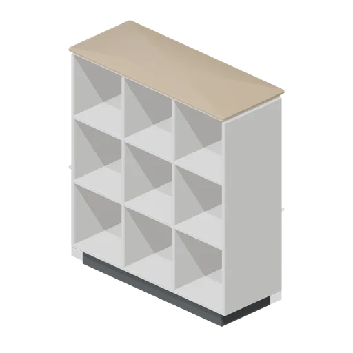 Folded stock cube unit (Retail Store Fixtures and Mall)